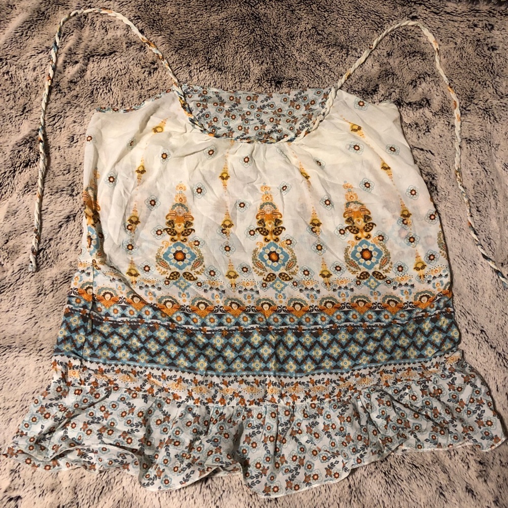 Super cute and colorful halter blouse